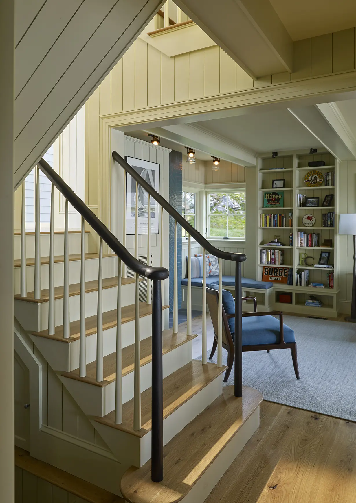 View of the sitting area from the stairs at Capitol Island