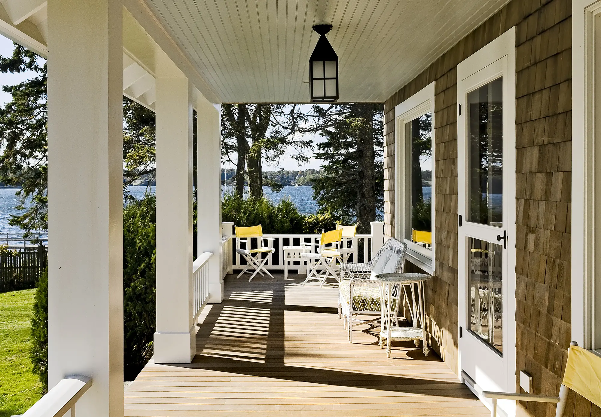 Expansive porch with water views at Grandview