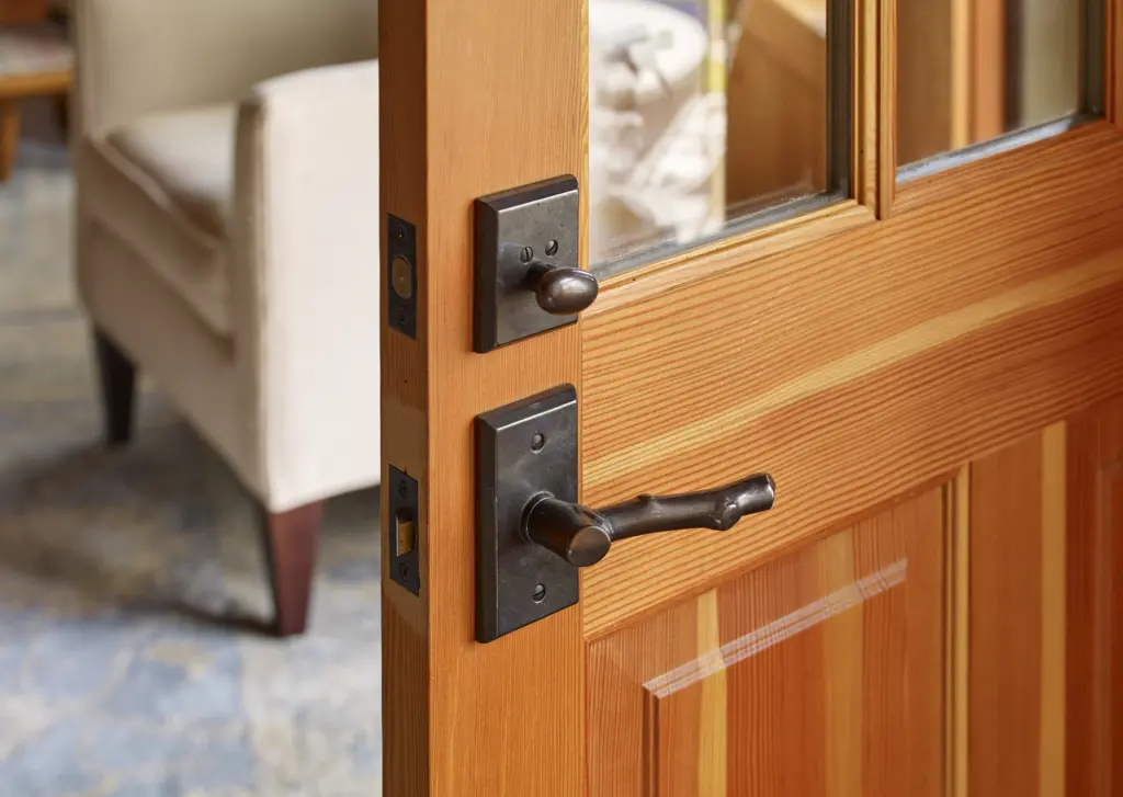 Oak inspired door handle at Little Acorn Cottage