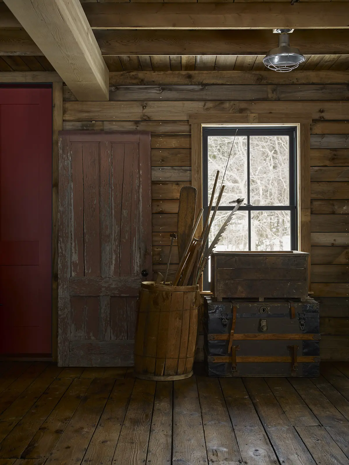 Cabin-inspired entryway