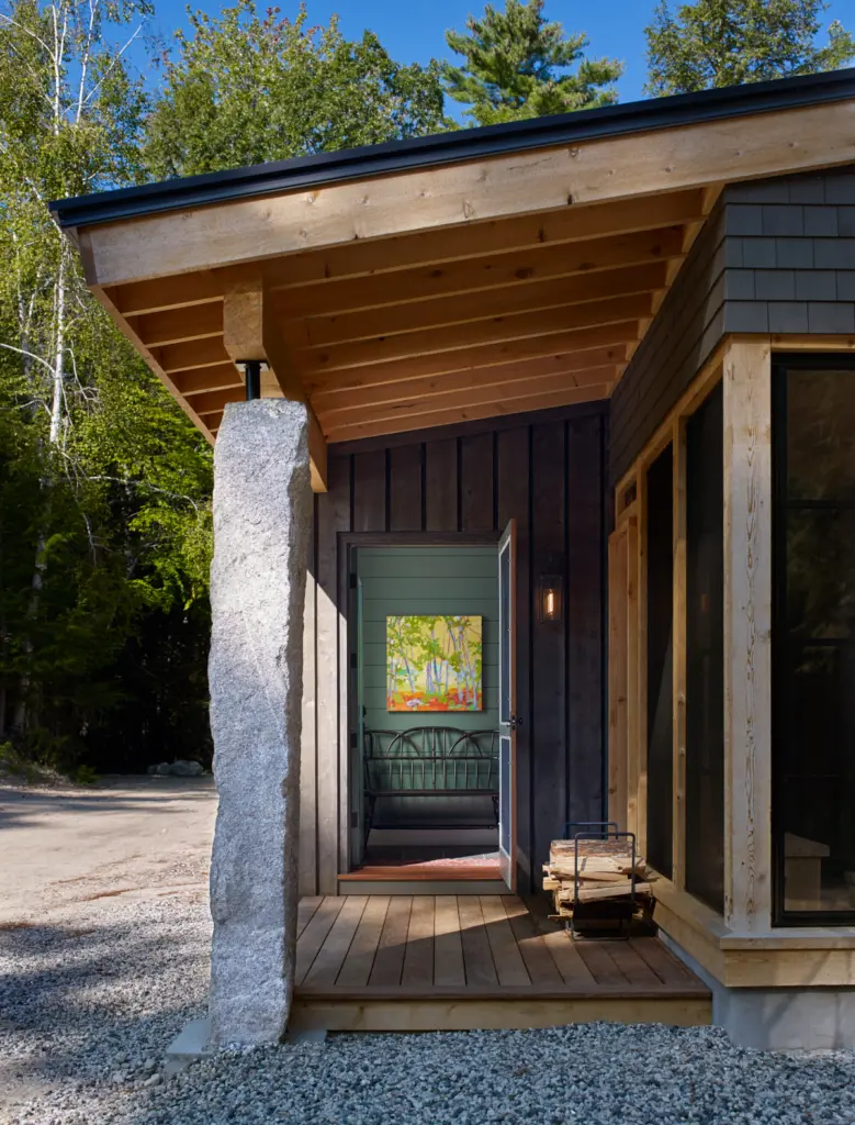 View of the entry at Cozy Bear Cabin