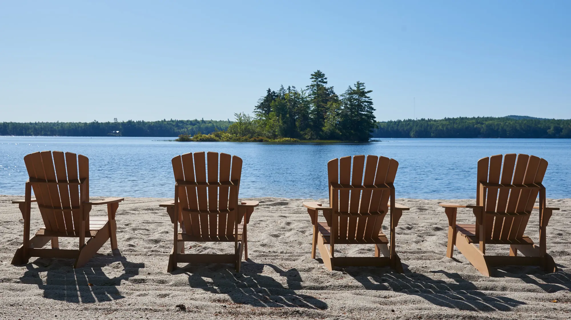 Chairs on the beach at Cozy Bear Cabin