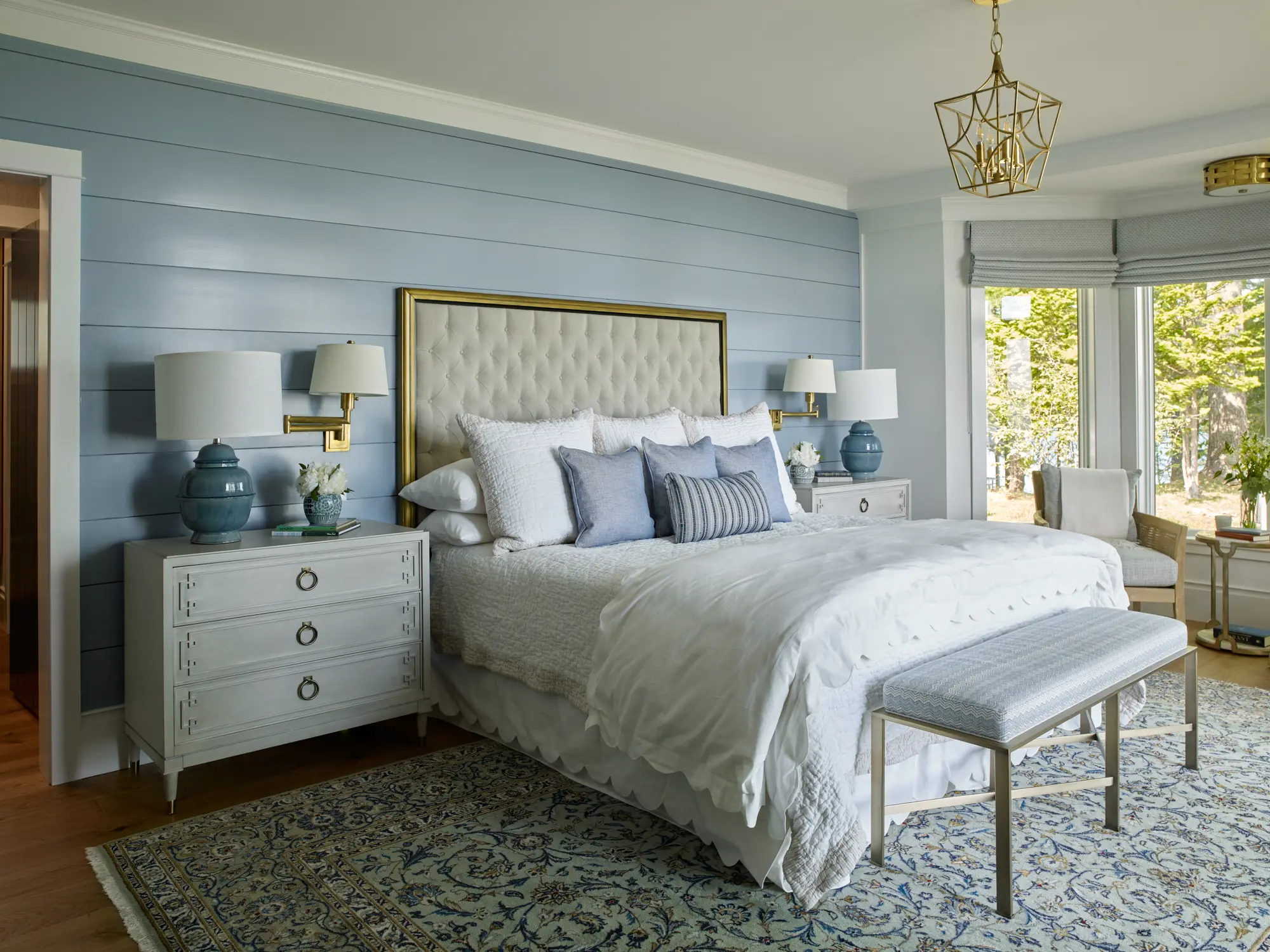 Wood detailed statement wall