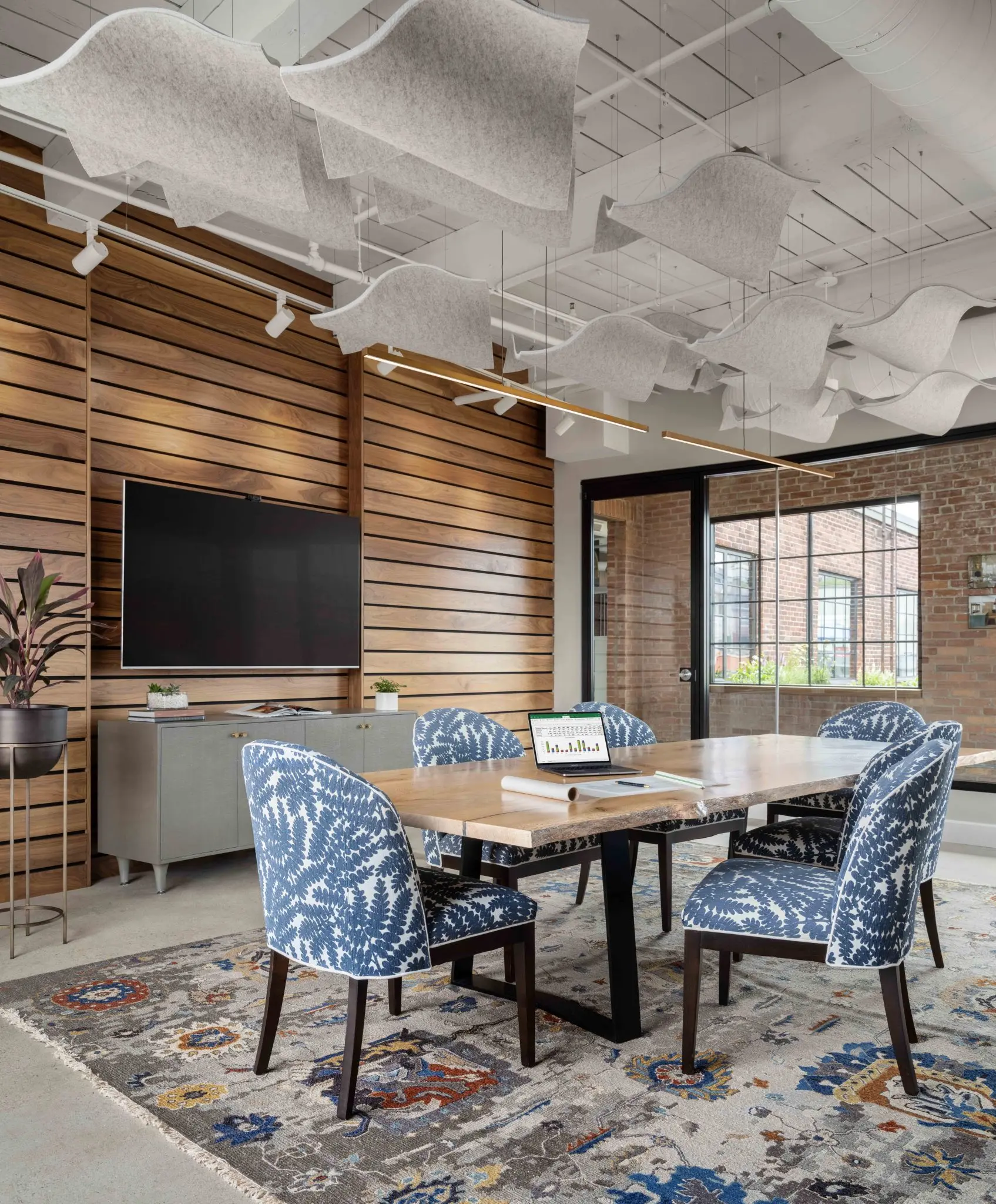 Knickerbocker Group's Portland, Maine conference room in renovated warehouse