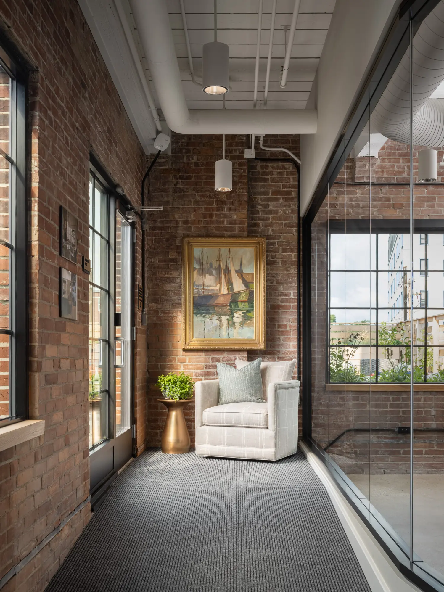 Entry to rooftop patio at Portland office