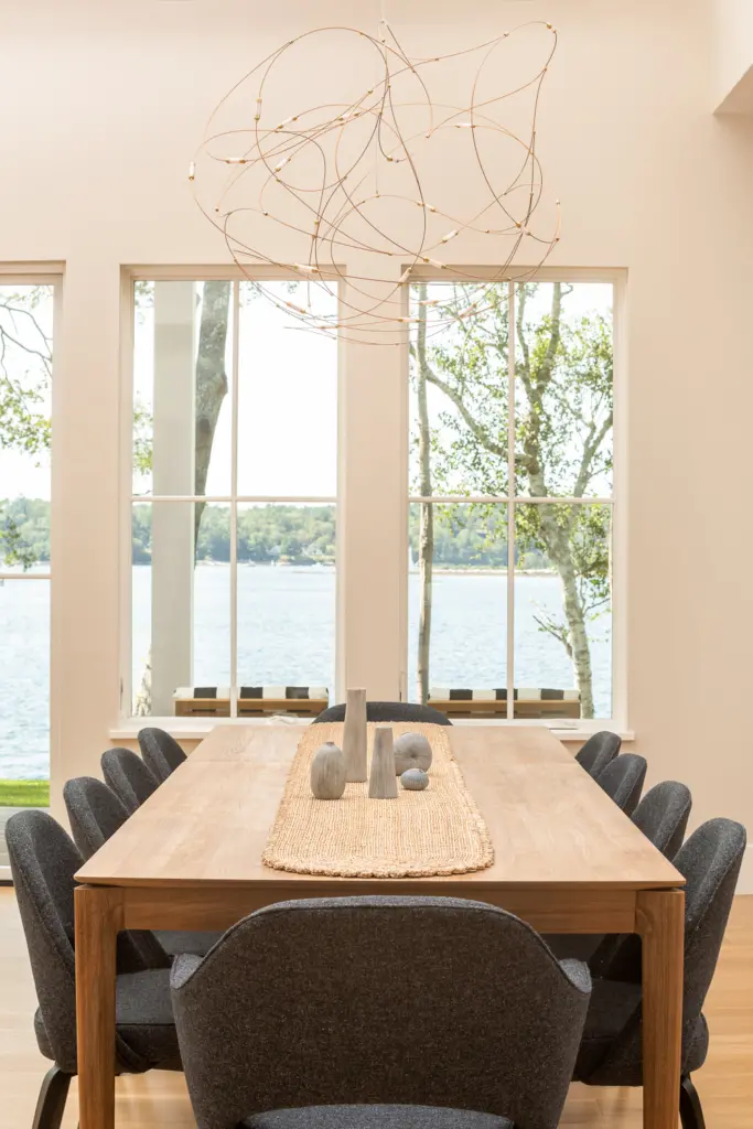 Dining room with a view of the Maine coast