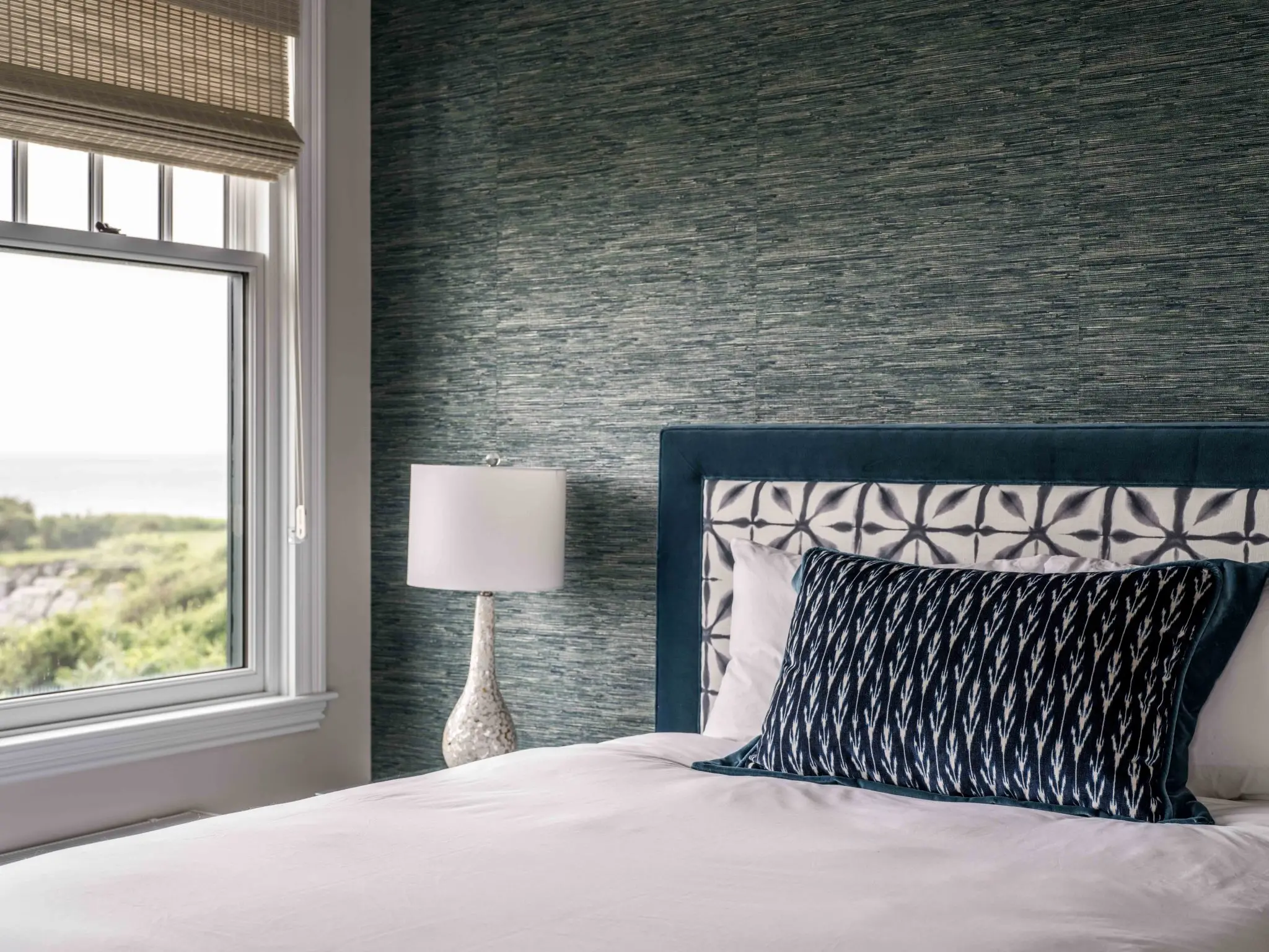 Bedroom with view of coastal Maine