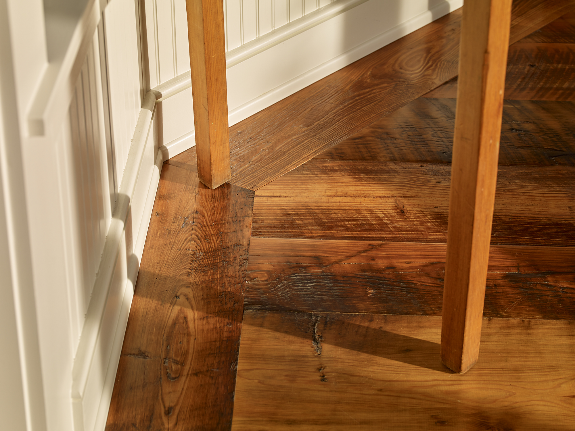 Close up on wood flooring