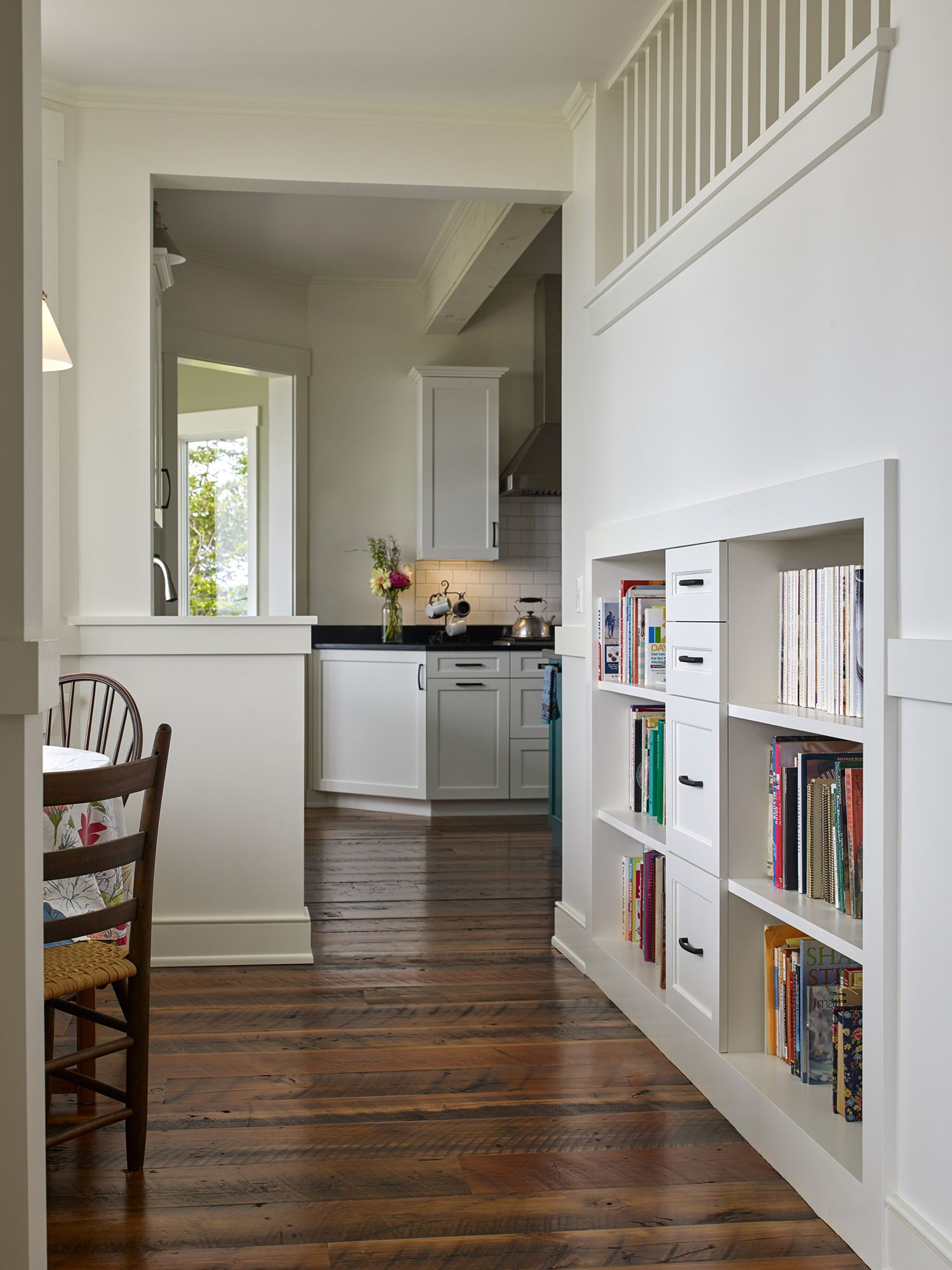 View of kitchen from dinning area at Fish Point